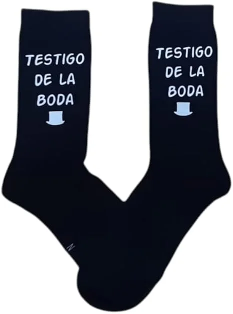 Calcetines con mensaje de boda