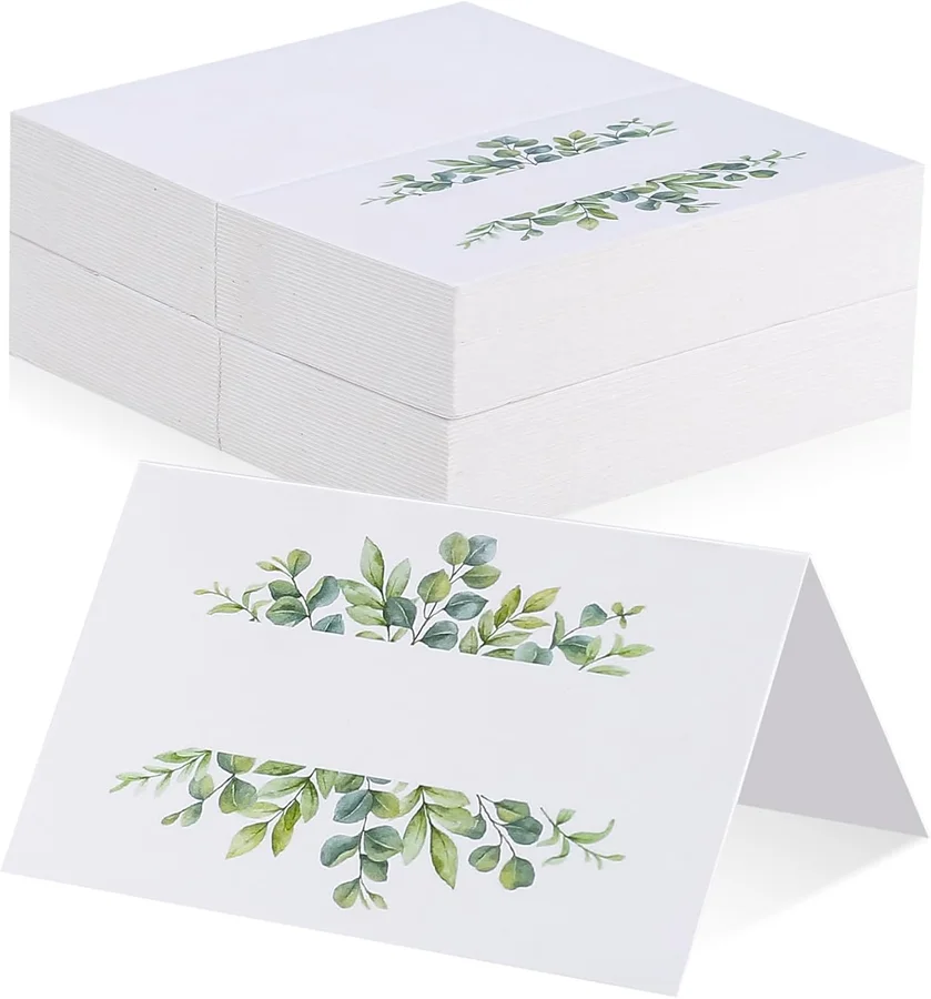 Tarjetas plegables con borde dorado