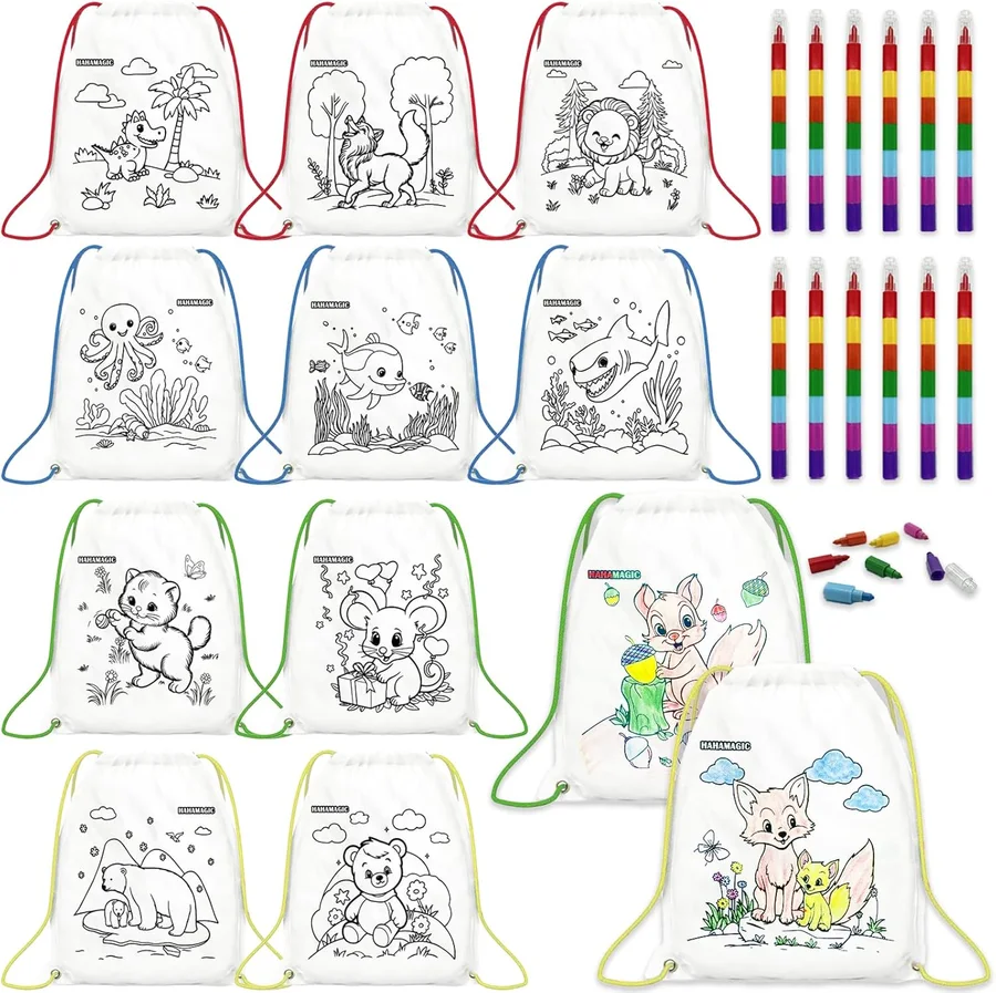 Mochilas para colorear con ceras