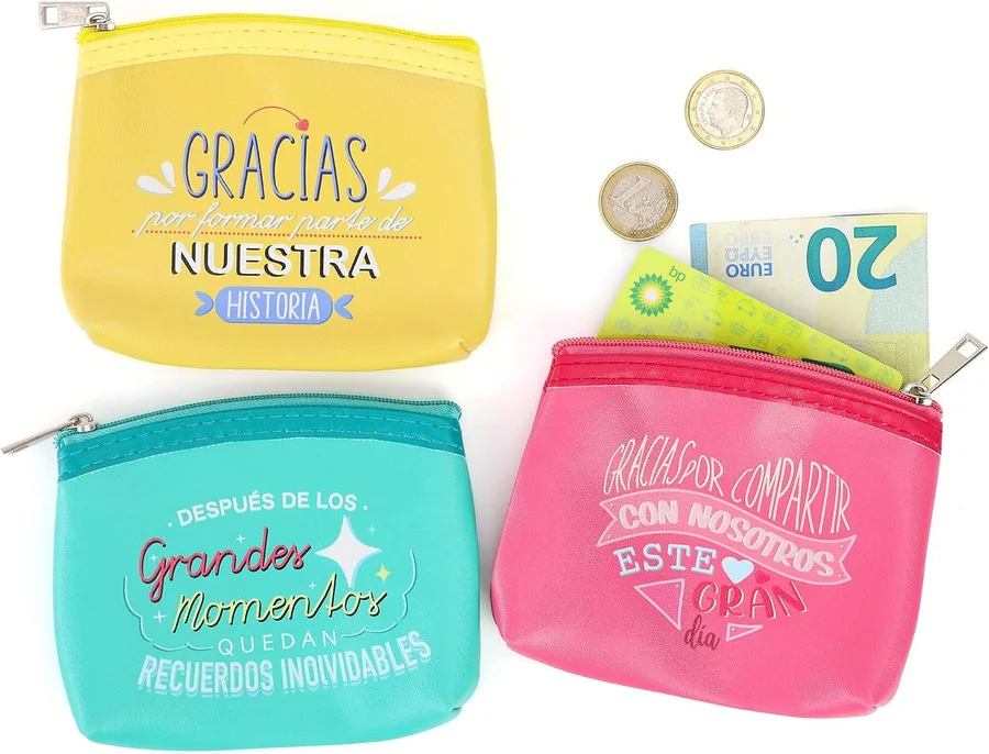 Monederos con agradecimiento Regalantes
