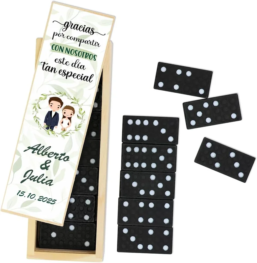 Dominós de madera personalizados Regalantes