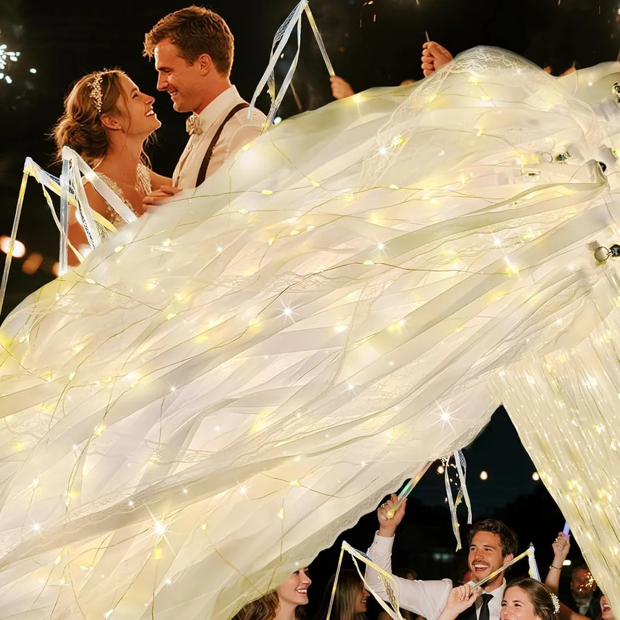 Varitas LED con cintas y campanas