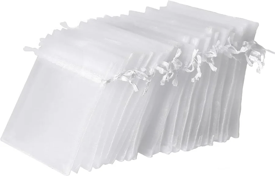 Bolsitas blancas de organza