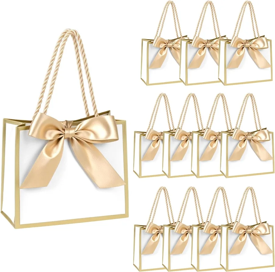 Mini bolsas con borde dorado QWORK