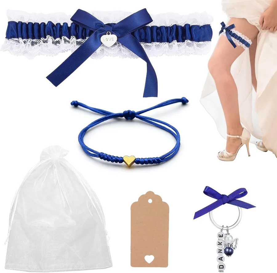 Conjunto de liga azul y recuerdos