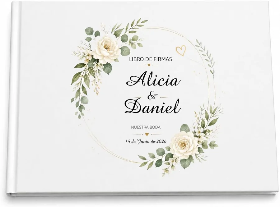 Libro de firmas floral CALLEDELREGALO