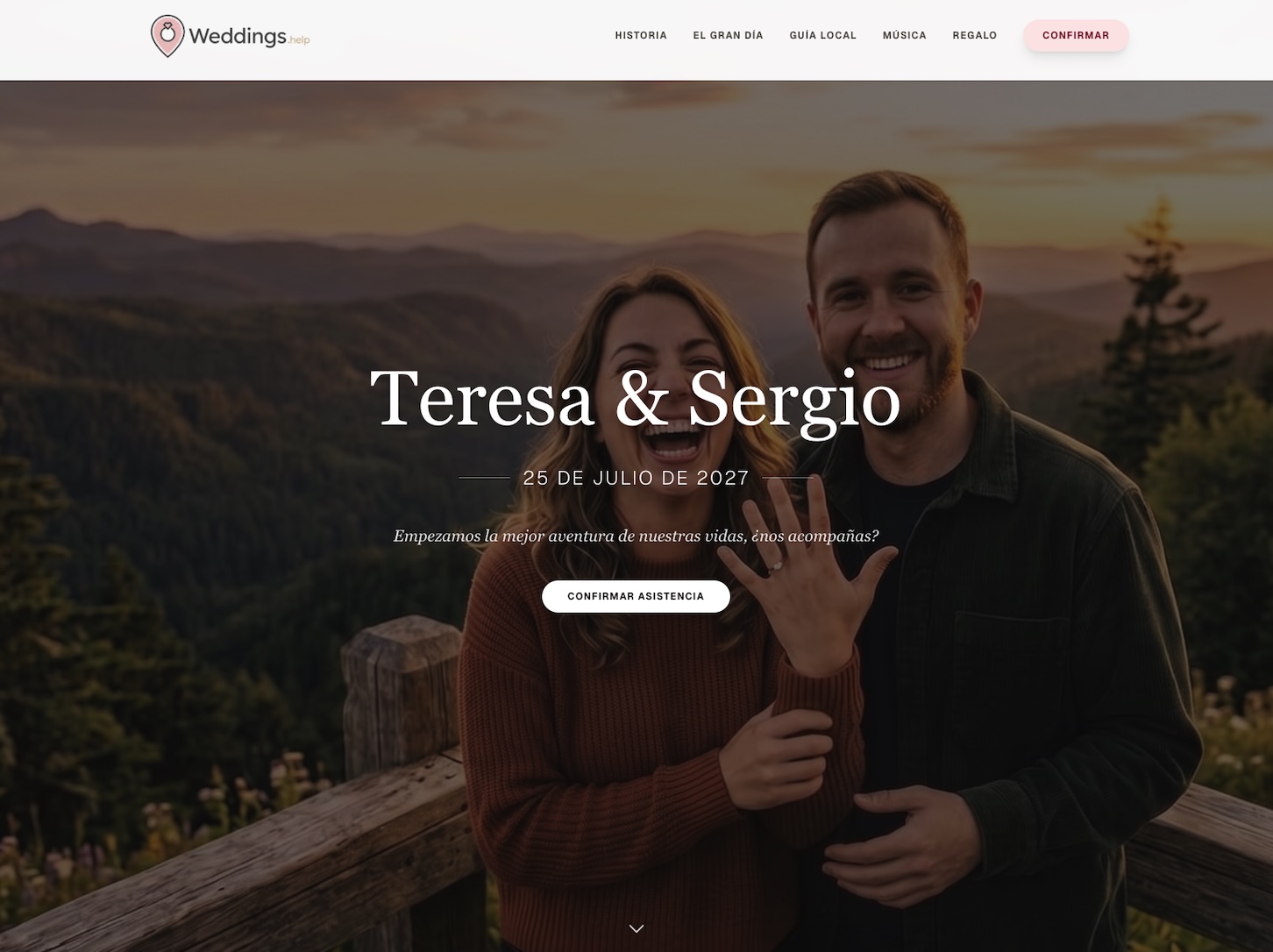 Tu web de boda, también en inglés